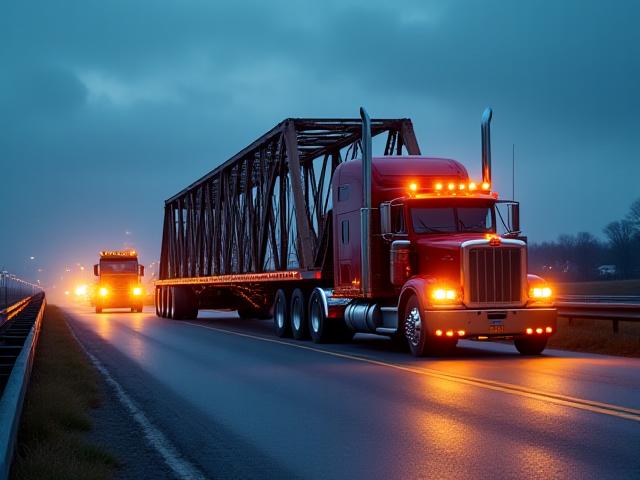 Oversized prefabricated steel components delivery