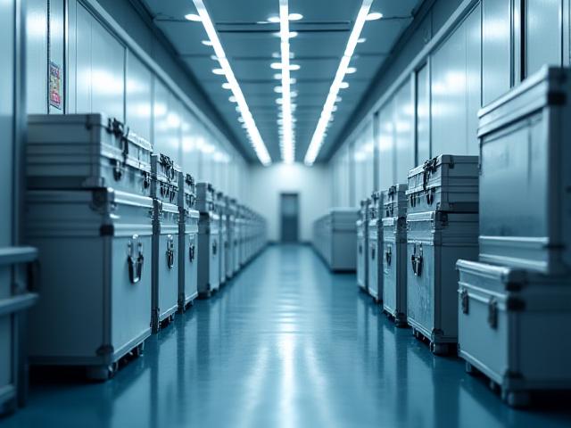 Securely packaged medical diagnostic kits in a clean transport container