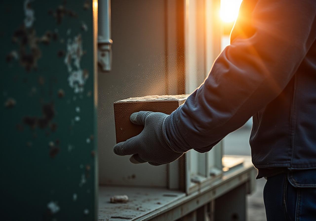 Critical replacement part being delivered to an industrial site