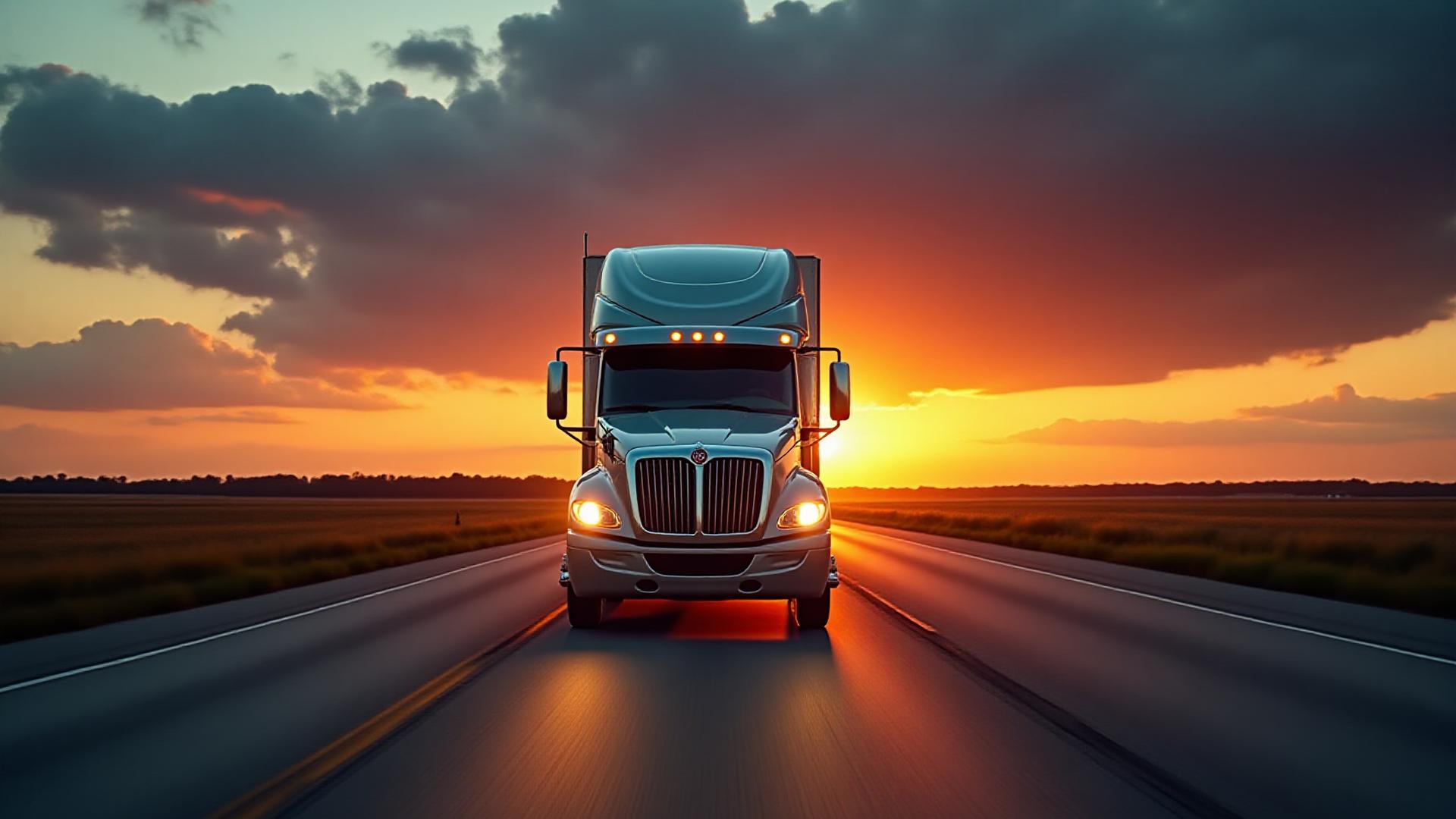 A Cowboy's Trucking professional standing proudly by a modern haulage truck in Mississippi.